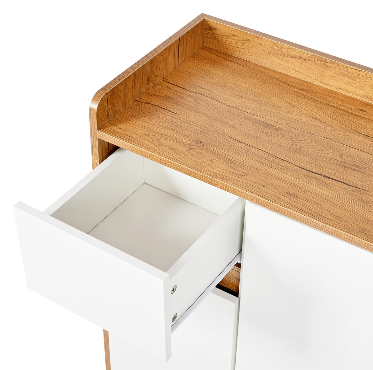 SCHUHSCHRANK aus Spanplatte 90x35x99cm in Weiß mit verstellbaren Einlegeböden - Weiß, Holzwerkstoff (90/99/35cm) - Modfu