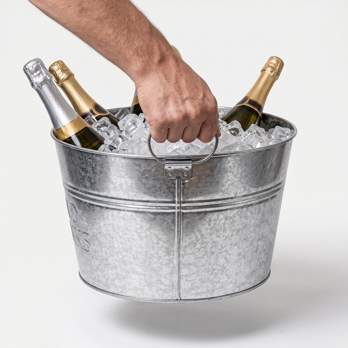 VINKYLARE Silver 2-pack galvaniserat järn - Silverfärgad, Metall (34/23cm) - Relaxdays