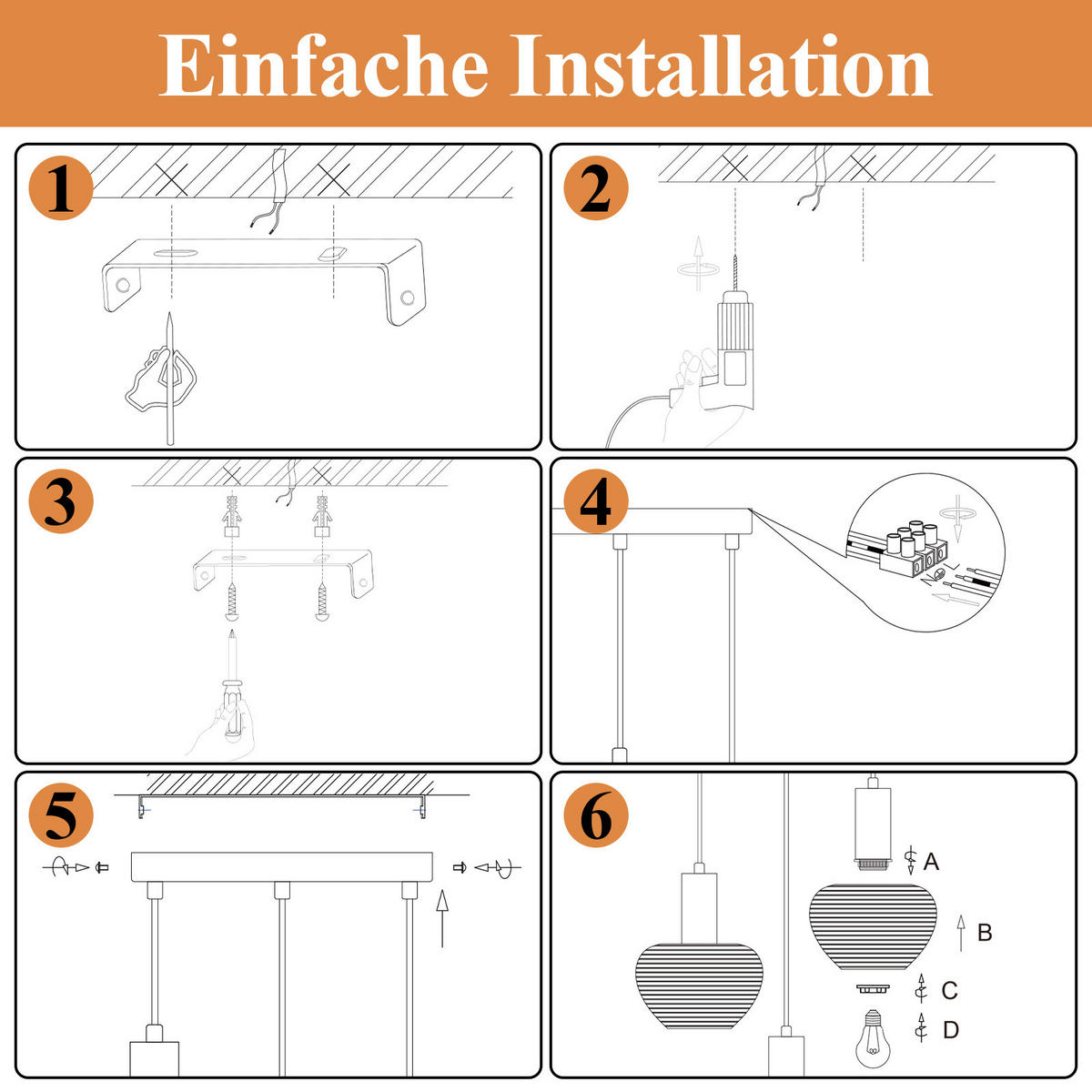 PENDELLEUCHTE Xanthe 25/25/120 cm - Braun, Metall (25/25/120cm) - ZMH