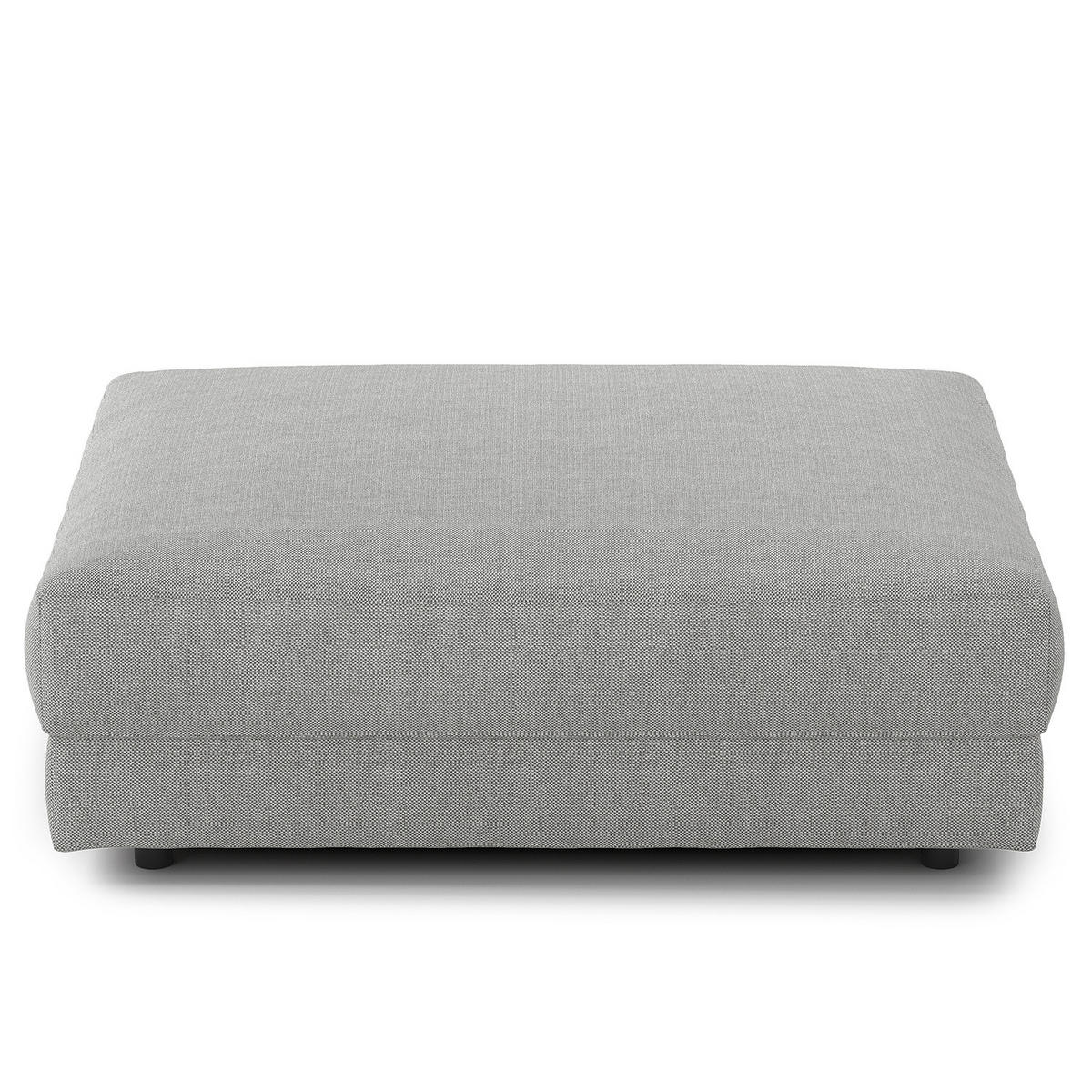 POLSTERHOCKER - Hellgrau/Schwarz, Kunststoff/Textil (105/38/117cm) - home24