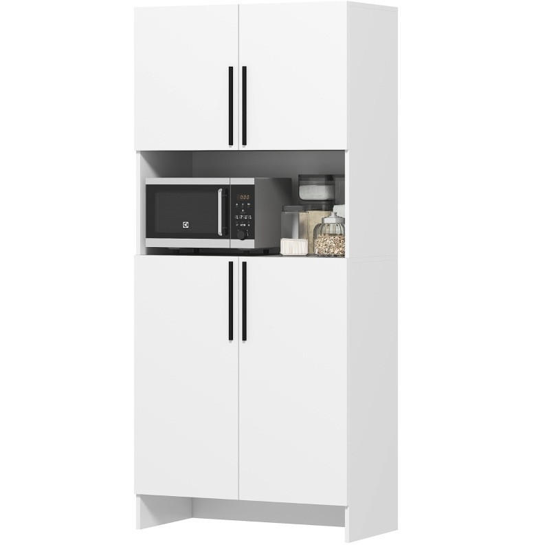 BUFFET 79/175/40 cm Weiß aus Holz mit Kippschutz - Weiß, Holz (40/175/79cm) - OKMYHOME