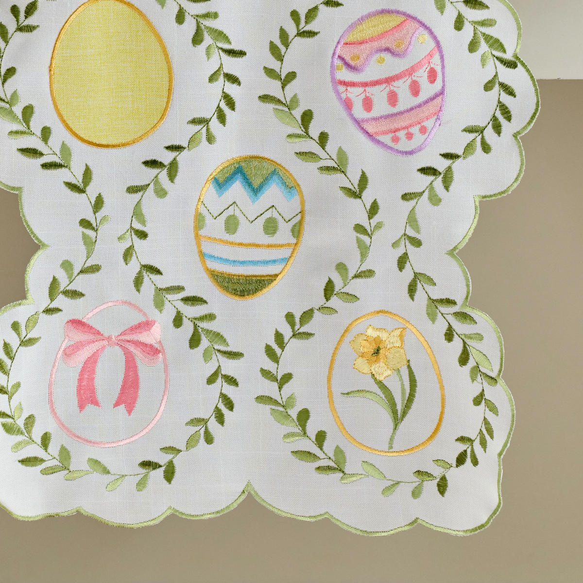 TISCHLÄUFER Pisani - Grün, Textil (174/35/1cm) - home&you