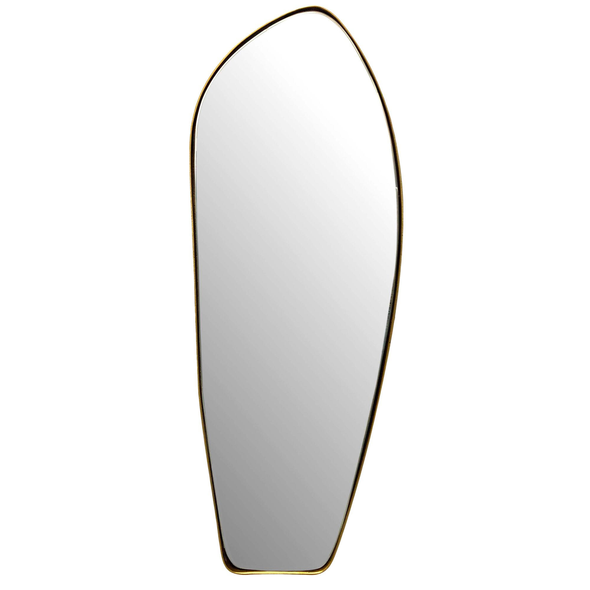 WANDSPIEGEL Asymmetrisch Metall Gold 33x90 cm Modern - Goldfarben, Glas (33/90/3cm) - KADIMA DESIGN