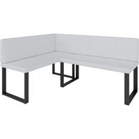 ECKBANK Alina - Kunstleder - 142 x 196 cm - Links - Weiß - Weiß, Leder/Metall (196/142cm) - AN-Moebel 4u