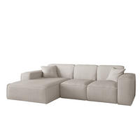 ECKSOFA Celes Premium Stoff Scala - Beige, Holzwerkstoff/Textil (266/165cm) - Fun Möbel