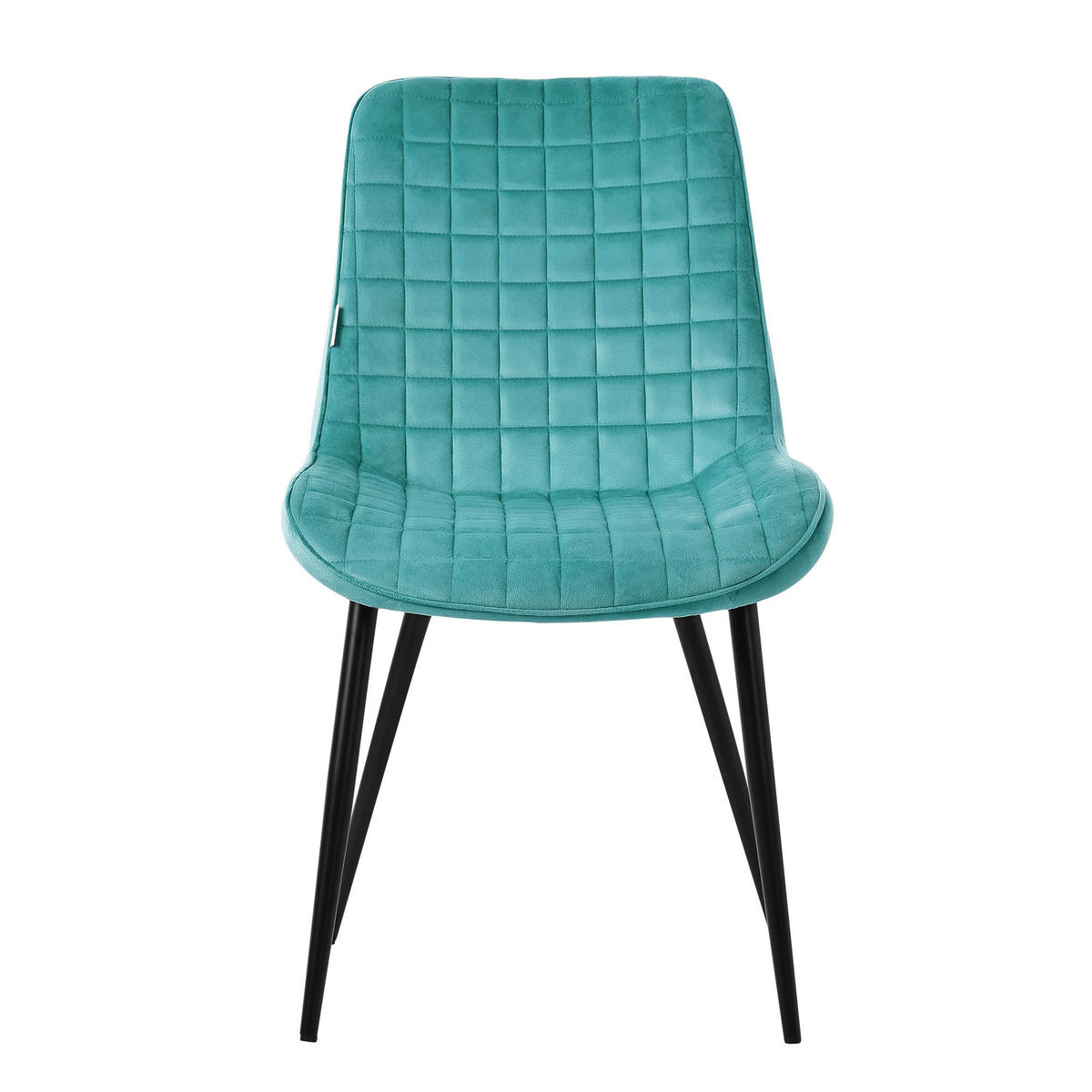 ESSZIMMERSTUHL Petrol 2er Set - Blau, Metall (52/89/60cm)