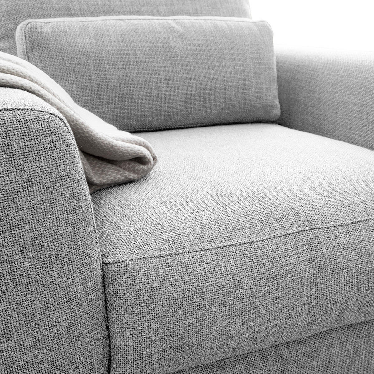 SESSEL - Hellgrau/Schwarz, Kunststoff/Textil (116/80/117cm) - home24