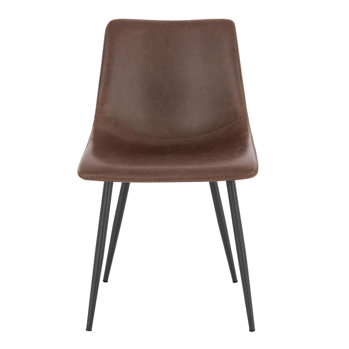 ESSZIMMERSTUHL MILES 2er Set Kunstleder Braun - Braun, Textil (48/82/52cm) - SVITA