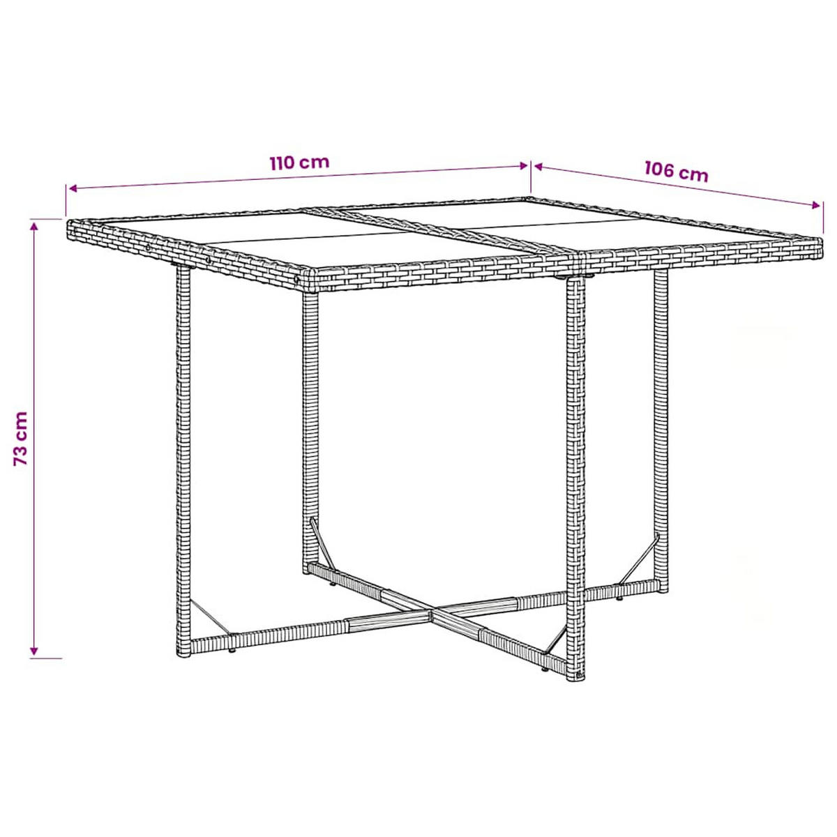 GARTEN-ESSGRUPPE 5Er Set Mit Kissen Grau Poly Rattan - Grau, Kunststoff - vidaXL