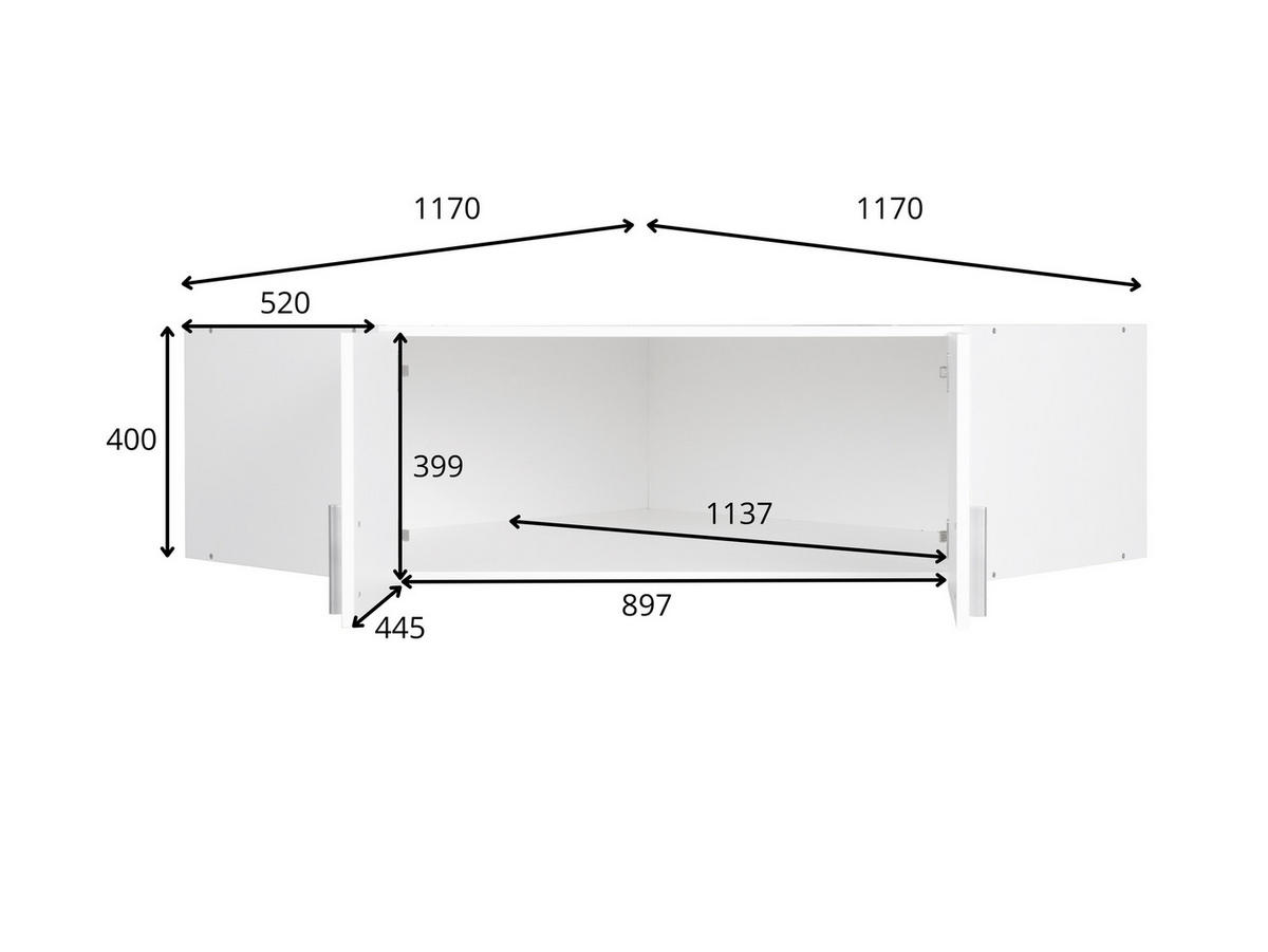 SCHRANKAUFSATZ Eiche Wellington, Graphit 117/40/117 - Eichefarben, Holzwerkstoff (117/40/117cm) - RAUMHIRSCH FURNITURE
