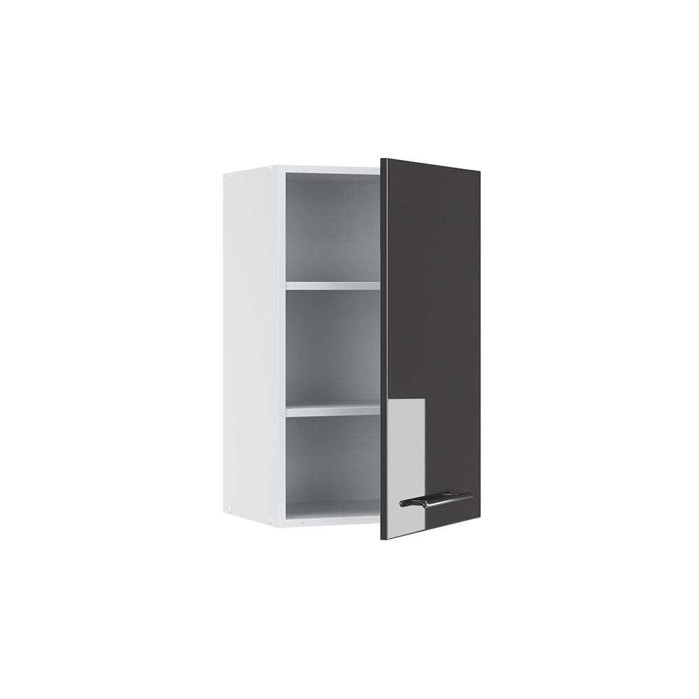 BADSCHRANK Fame-Line Anthrazit Hochglanz 45 x 72 cm - Schwarz Hochglanz/Weiß, Holzwerkstoff (45/72/34.1cm) - Vicco