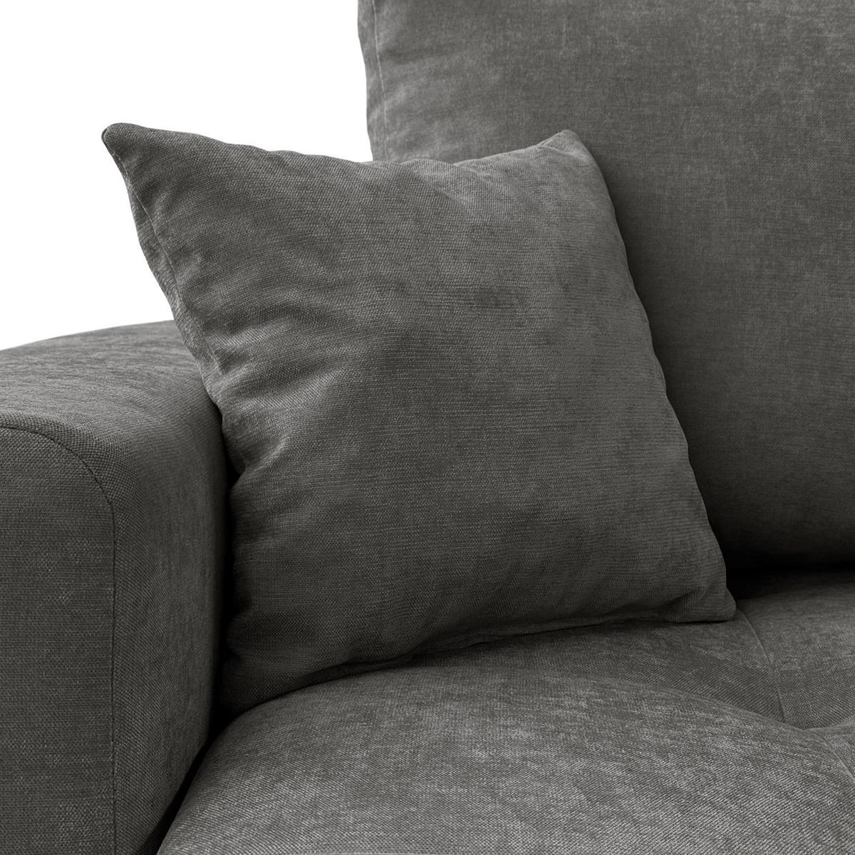 ECKSOFA Gepolstertes CLOUD mit Schlaffunktion und Bettkasten, Wind 21 - Dunkelgrün, Textil (277/143cm) - Lookway