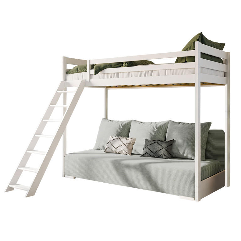 POSTEĽ 90/200 Orlane Biela a sivá - biela, drevo (90/200cm) - Petits-meubles