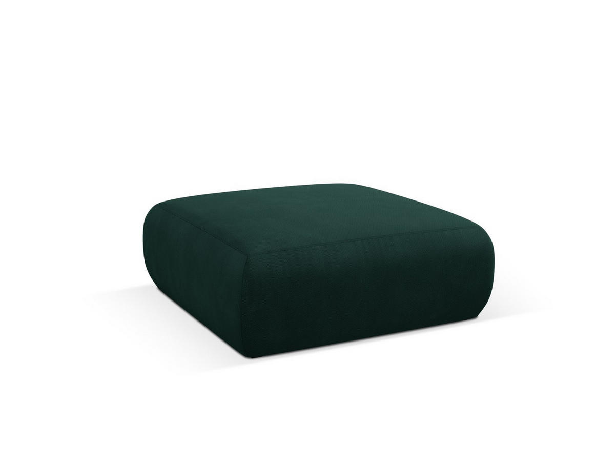 POUF Molino aus strukturiertem Stoff flaschengrün - Dunkelgrün, Textil (100/36/100cm) - Micadoni