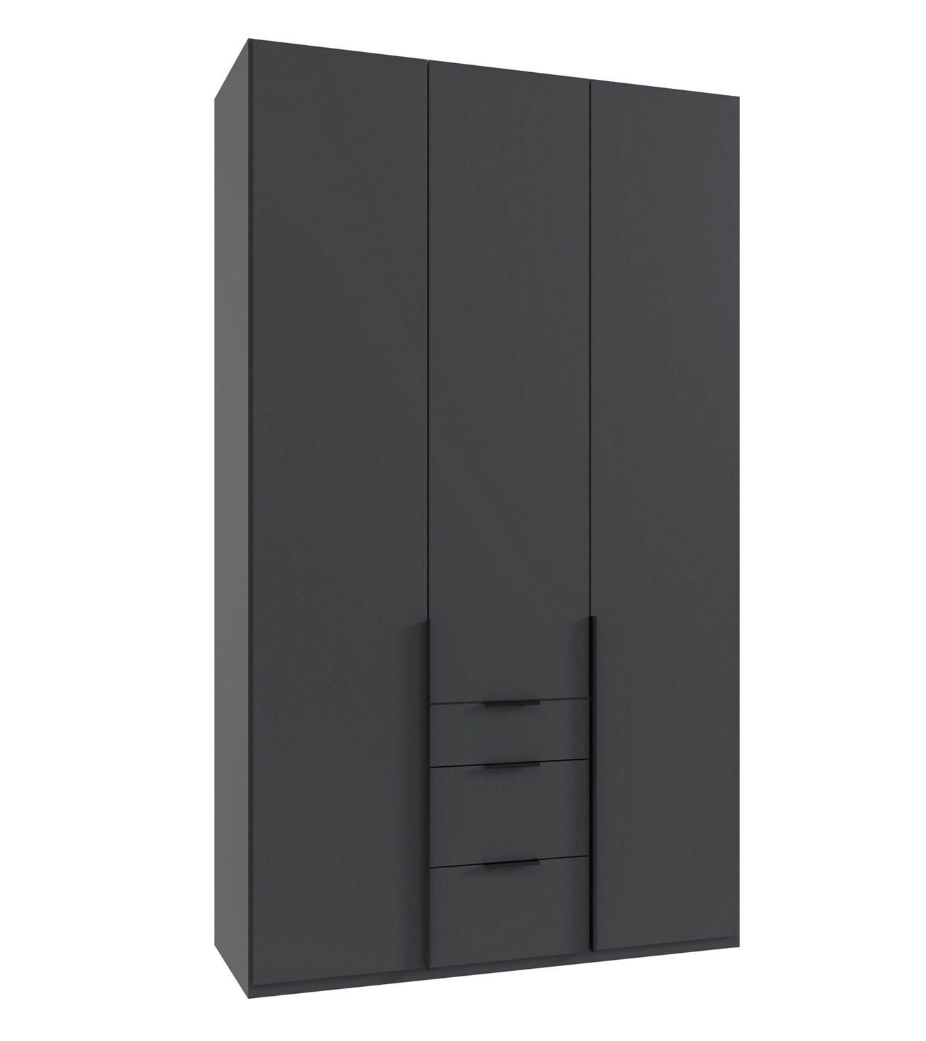 KLEIDERSCHRANK Mugano graphit 135 / 58 / 236cm - Graphitfarben/Grau, Holz/Holzwerkstoff (135/236/58cm) - Wimex