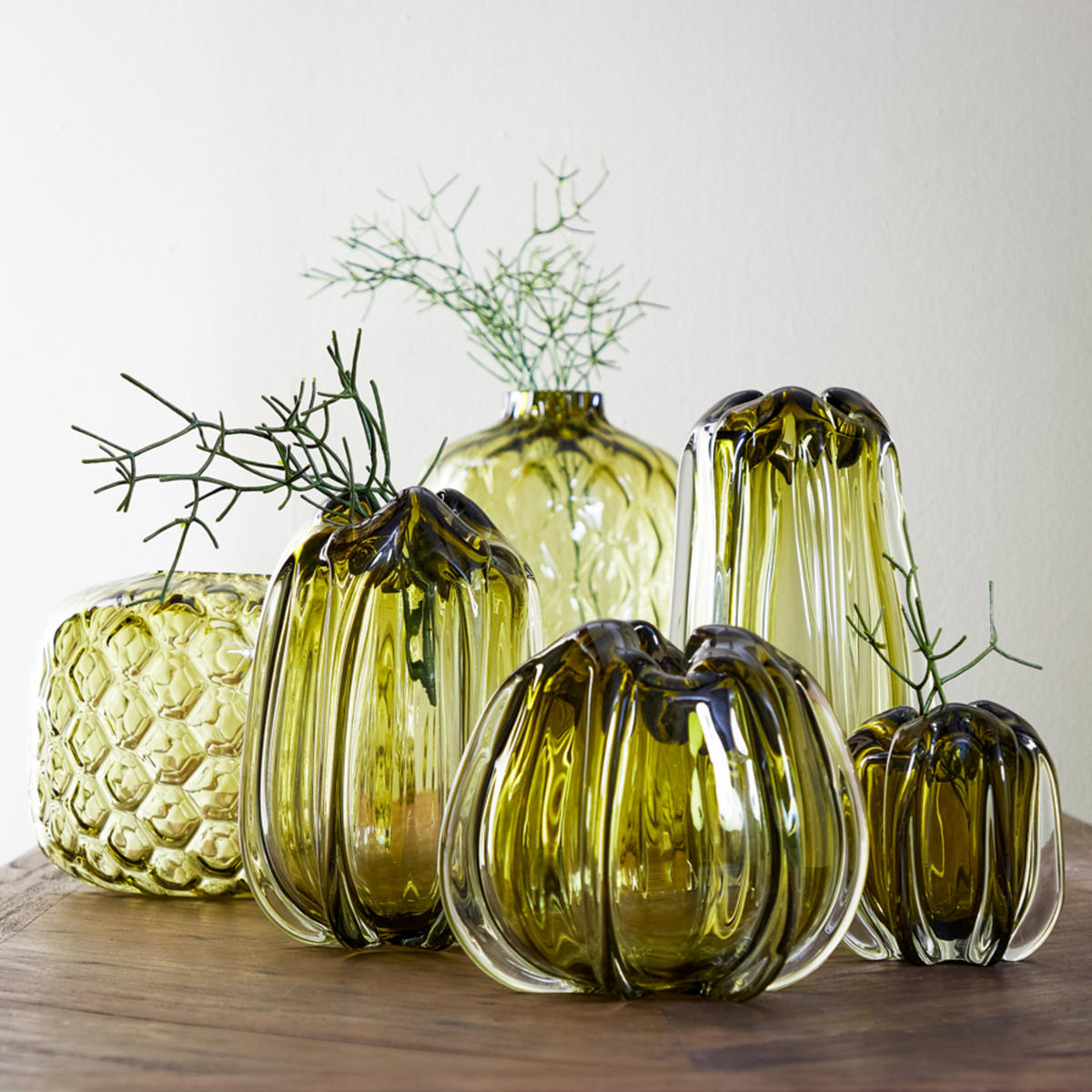 VASE Murela Grün Ø24,5/22 cm - Grün, Glas (24.5/22cm) - Light & Living