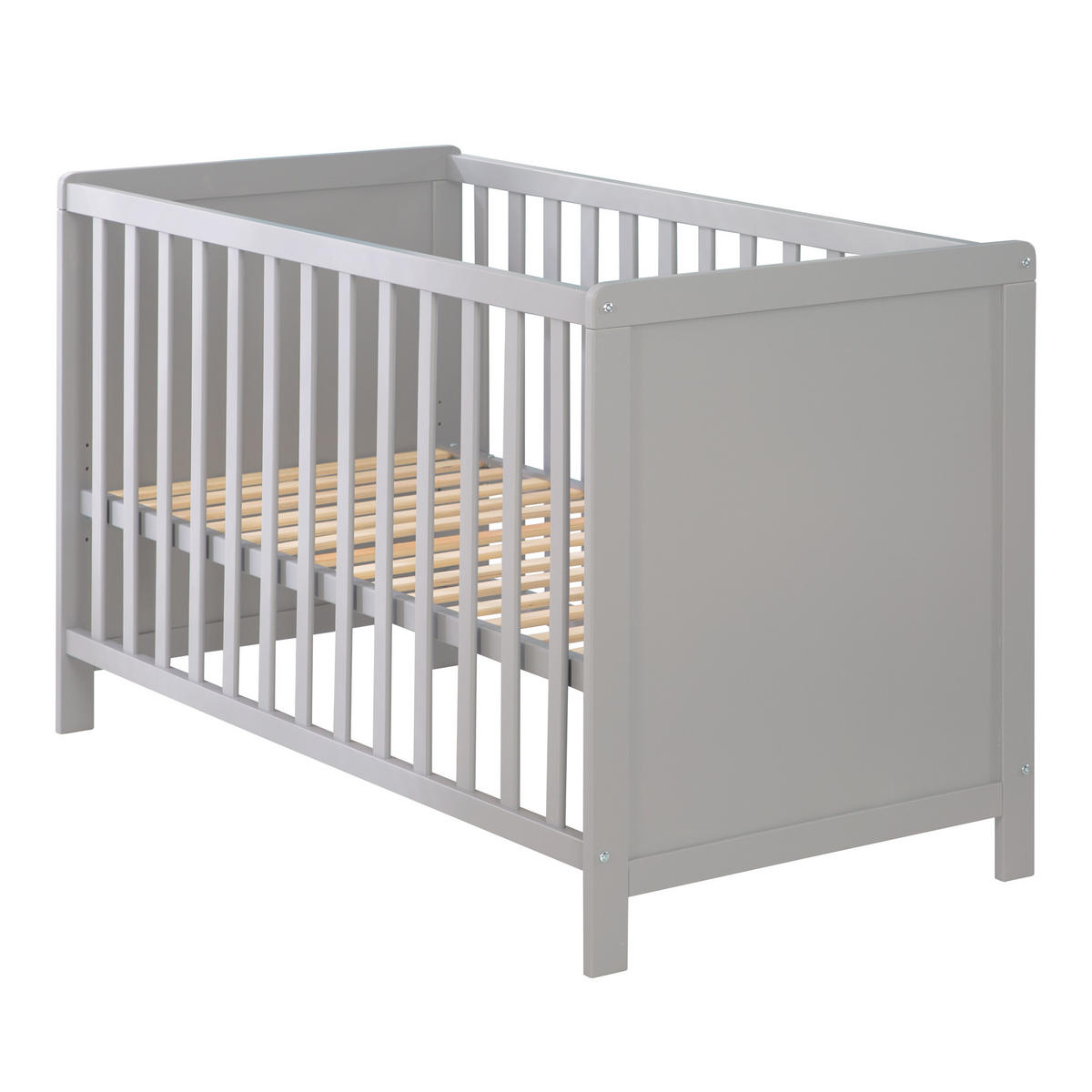 BABY- & BEISTELLBETT mit Matratze 'safe asleep®' - Taupe, Holzwerkstoff (60/120cm) - Roba
