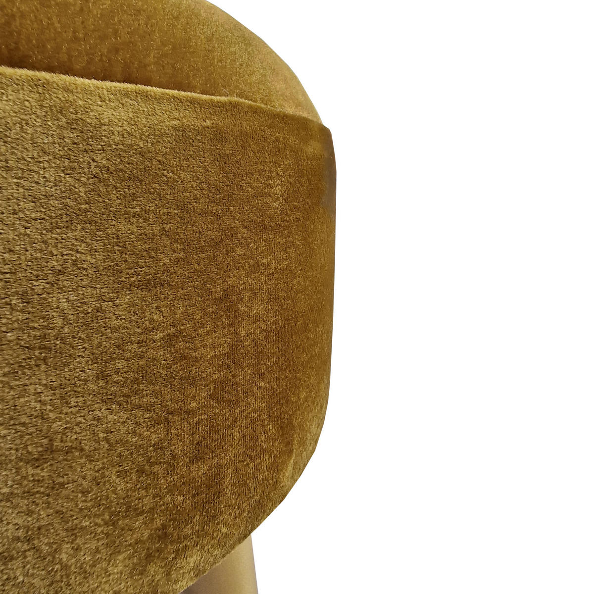SITZHOCKER Laholm - Gelb/Goldfarben, Textil/Metall (40/40/40cm) - [en.casa]