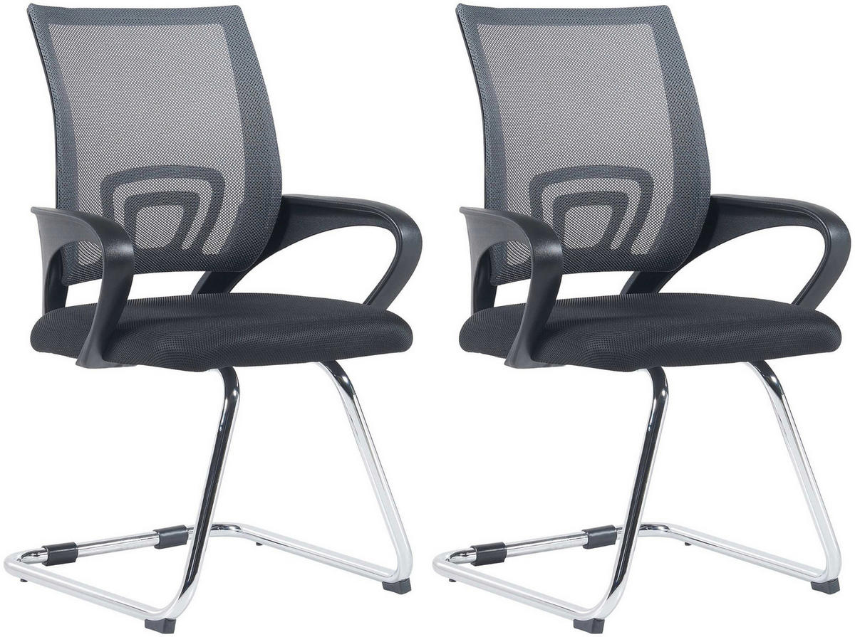 SCHWINGSTUHL 2er Set Stoff grau - Grau, Textil/Metall (59/91/53cm) - CLP