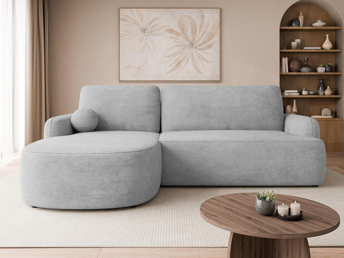 ECKSOFA Loridu, Seite: Links - Schwarz/Grau, Holz/Kunststoff (250/174cm) - MIRJAN24