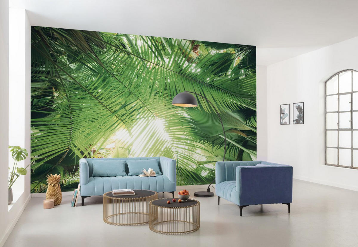 FOTOTAPETE Dschungelblätter 450 x 280 cm - Grün, Papier (450/280cm) - Sanders & Sanders
