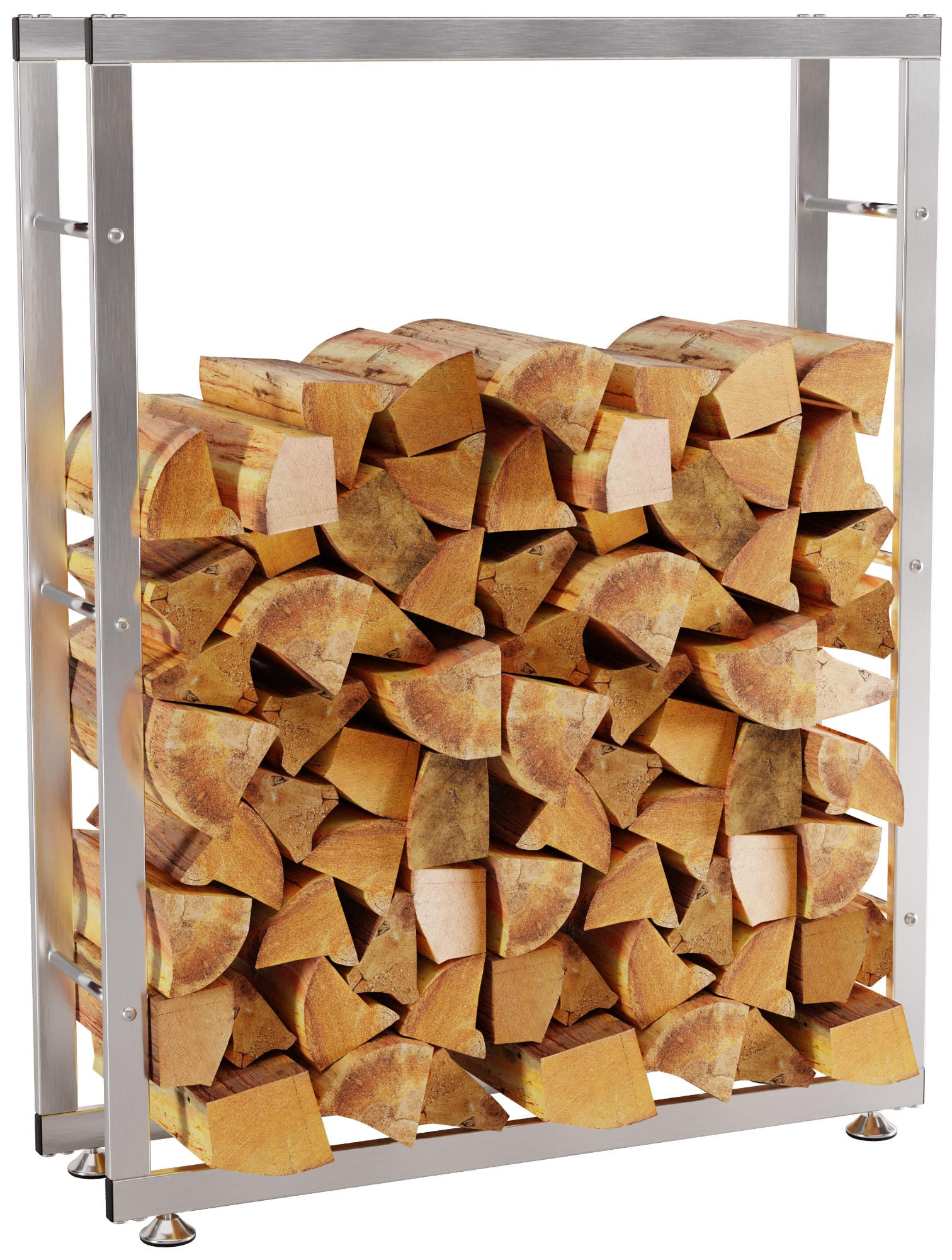 Deluke Kaminholzregal Edelstahl 125x80x25 cm
