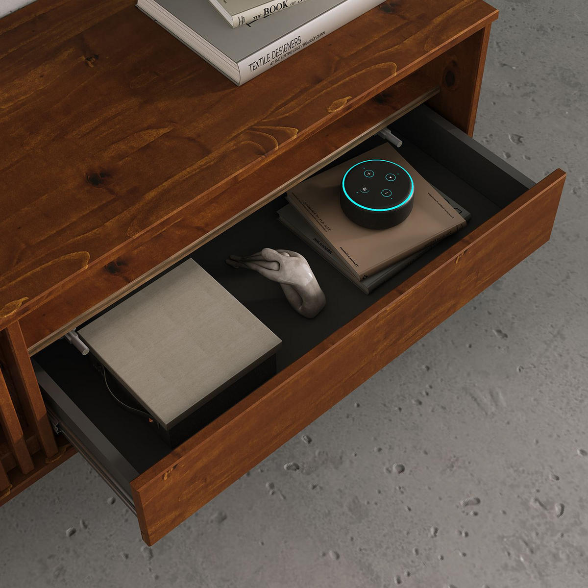 LOWBOARD ADAMO Kastanie - Kastanienfarben, Holz (145/53/41cm) - IDIMEX