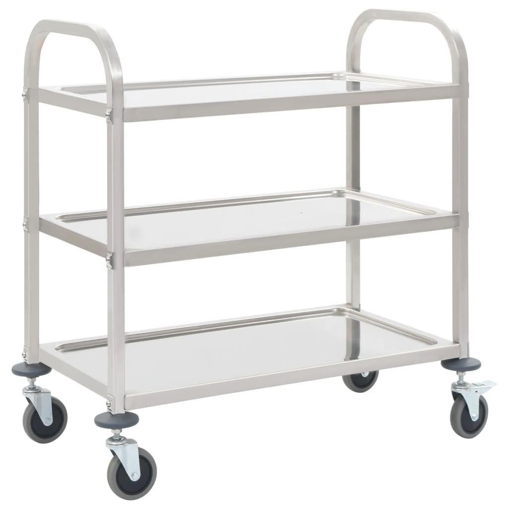 Deluke Servierwagen Silber 96.5x90x55 cm