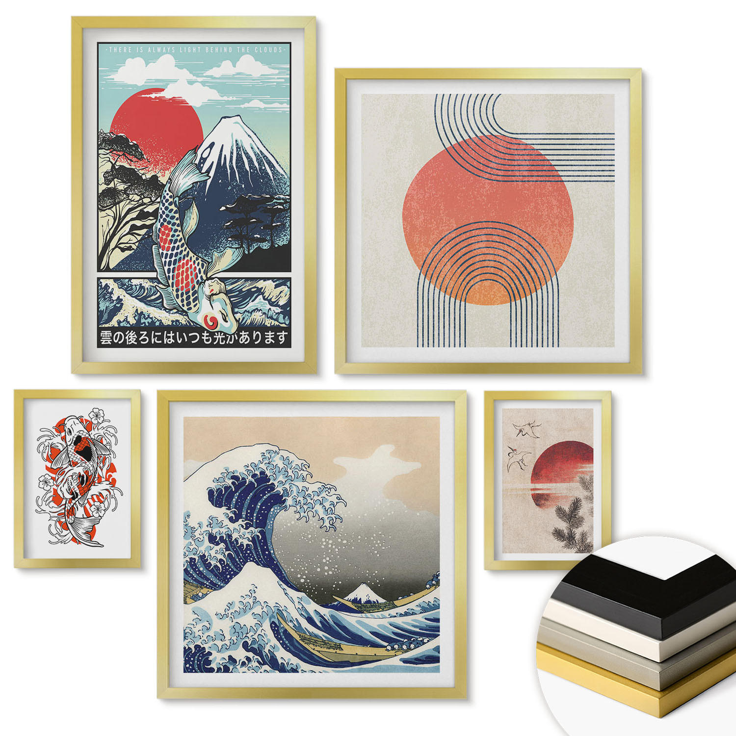 ArtPrintCave Wandbilder Gold 40x60 cm