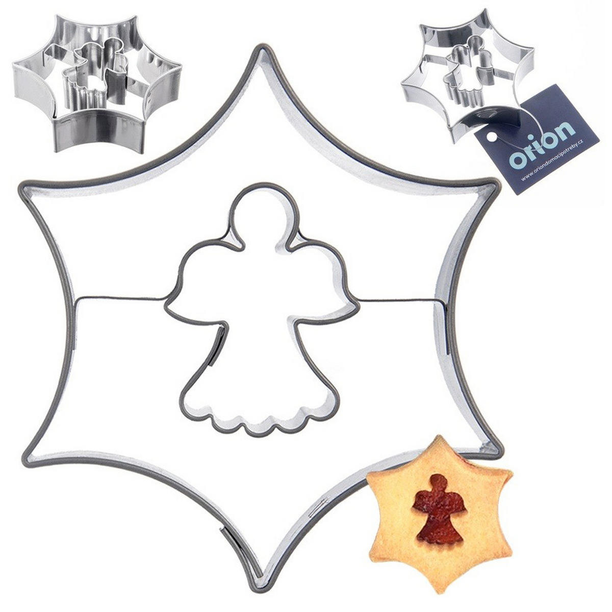 AUSSTECHFORM Stern Engel 5,5 cm Silber - Silberfarben, Metall (5.5/1.5/5.5cm) - Orion 