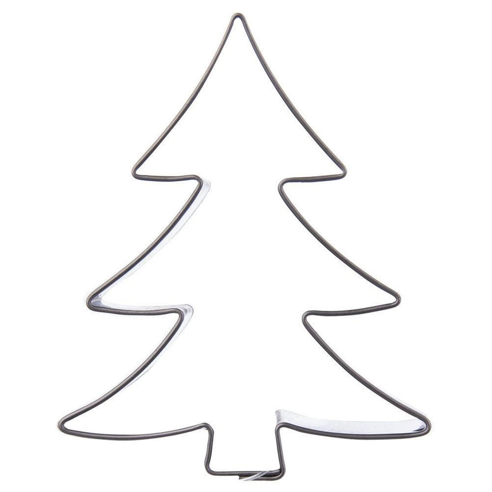 AUSSTECHFORM Tannenbaum 6,7 cm Silber - Silberfarben, Metall (5.5/1.5/6.7cm) - Orion 