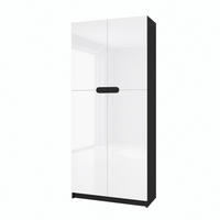 BÜROSCHRANK Logan Fronten in Weiß Hochglanz - Weiß Hochglanz, Holzwerkstoff (82/184/37cm) - Vladon