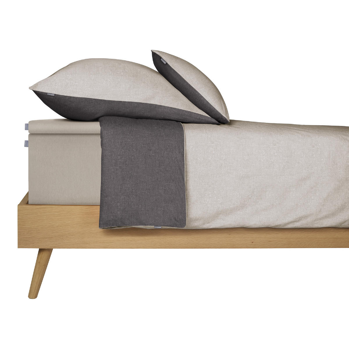 TOPPERSPANNBETTLAKEN Flexi - 95/5 - 150 x 200 cm - Helltaupe - Taupe, Textil (150/200cm) - SCHIESSER