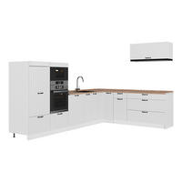 KUHINJA U OBLIKU SLOVA L Fame-Line, Bijela Seoska/Bijela, 327 x 227 cm, RP Hrast - bijela, drvni materijal (327/153.6/60cm) - Vicco