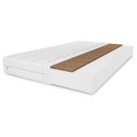 SCHAUMMATRATZE Kokos sylver 80X200 cm, Höhe 10 cm, H3/H4, Weiß - Weiß, Textil (80/200cm) - Marpur