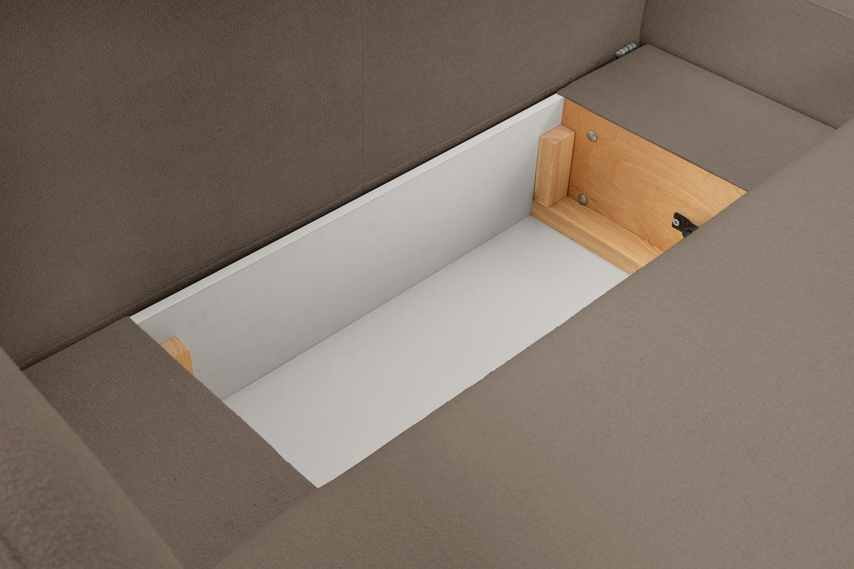 ECKSOFA Olena - Braun (Sicuro 45) - Braun, Holzwerkstoff (248/174cm)