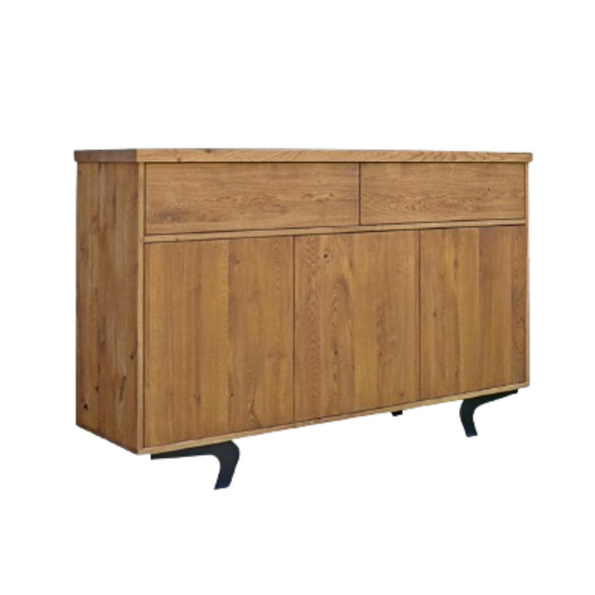 SIDEBOARD Industrial Look aus Massivholz 150 cm breit VITA II - Eichefarben, Holz (150/120/45cm) - Rawood Furniture