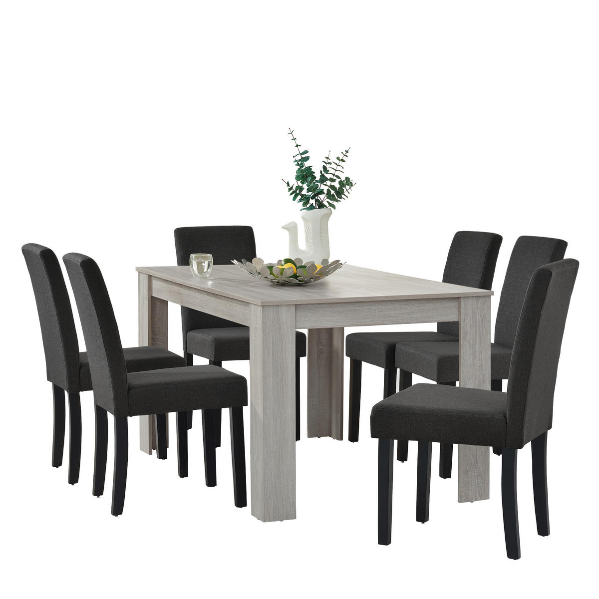 TISCHGRUPPE Kramfors - Eichefarben, Holz/Holzwerkstoff (140/77/90cm) - [en.casa]