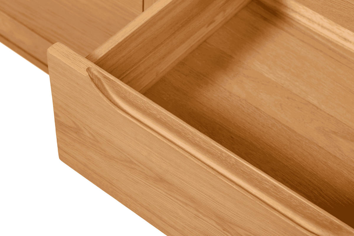 SIDEBOARD Nora, Natur Massiveiche - Beige, Holz (45/80/150cm) - WOODEK