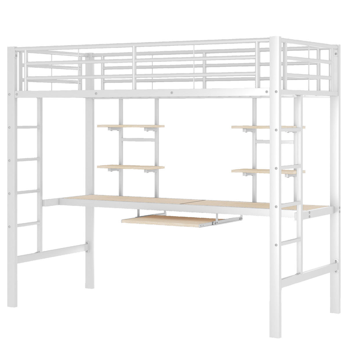 HOCHBETT Metall 90/200 cm Weiß - Weiß, Metall - Raumix