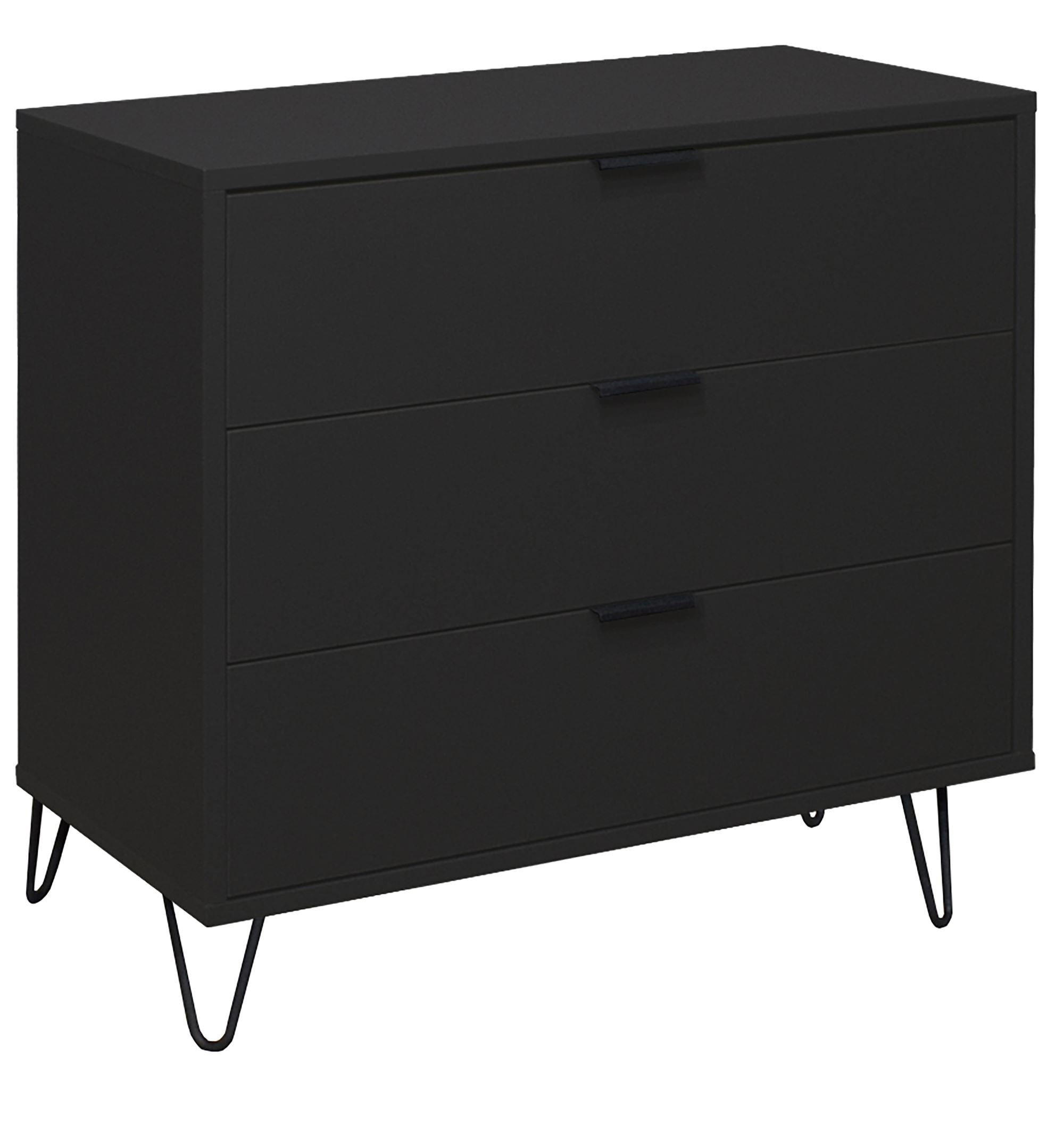 KOMMODE Erna 81x45x82 Anthrazit matt Lack - Anthrazit, Holzwerkstoff (81/82/45cm) - 58aufmkessel