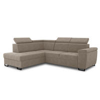 ECKSOFA Natan, Seite: Links - Beige, Holz/Textil (265/205cm) - Sofnet