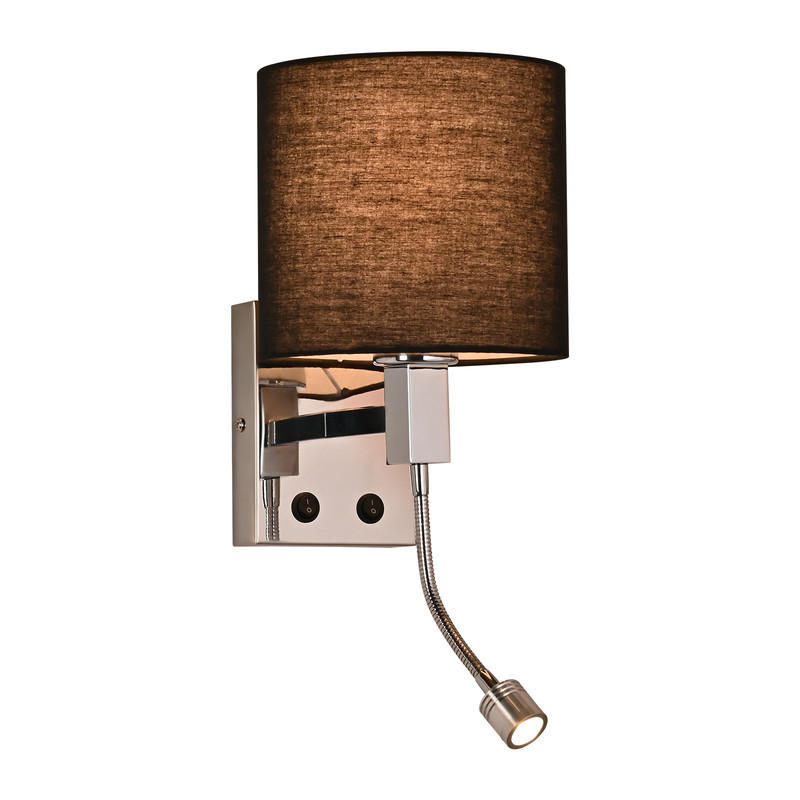 LED WANDLEUCHTE 19.5/41/19.5cm - Schwarz, Metall (19.5/19.5/41cm) - Nettlife