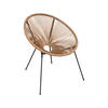 GARTENSTUHL Beige 70/76/80 cm - Beige, Metall (70/80/76cm) - Mobili Rebecca