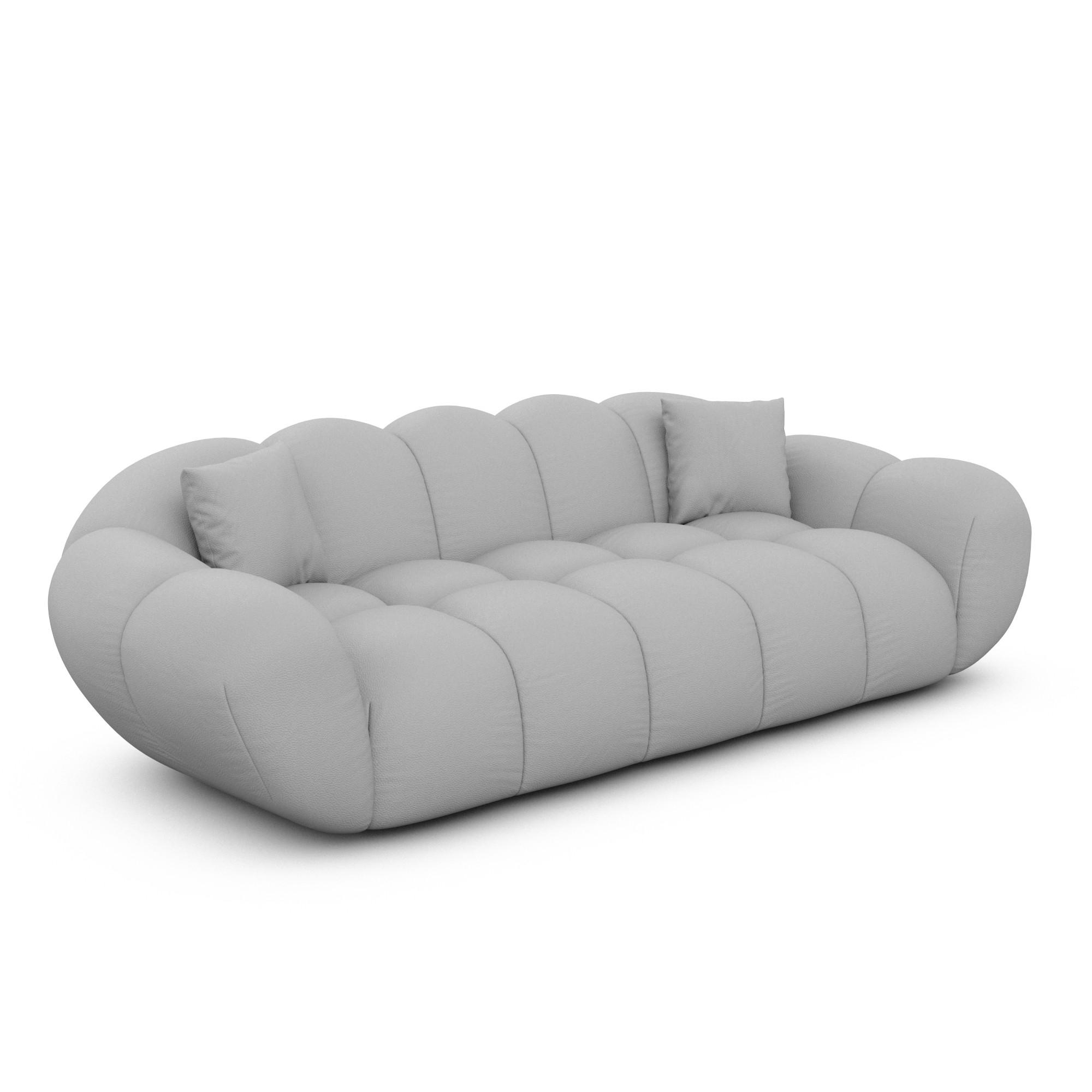 Varoyal 3-Sitzer-Sofa Hellgrau 223x70x93 cm