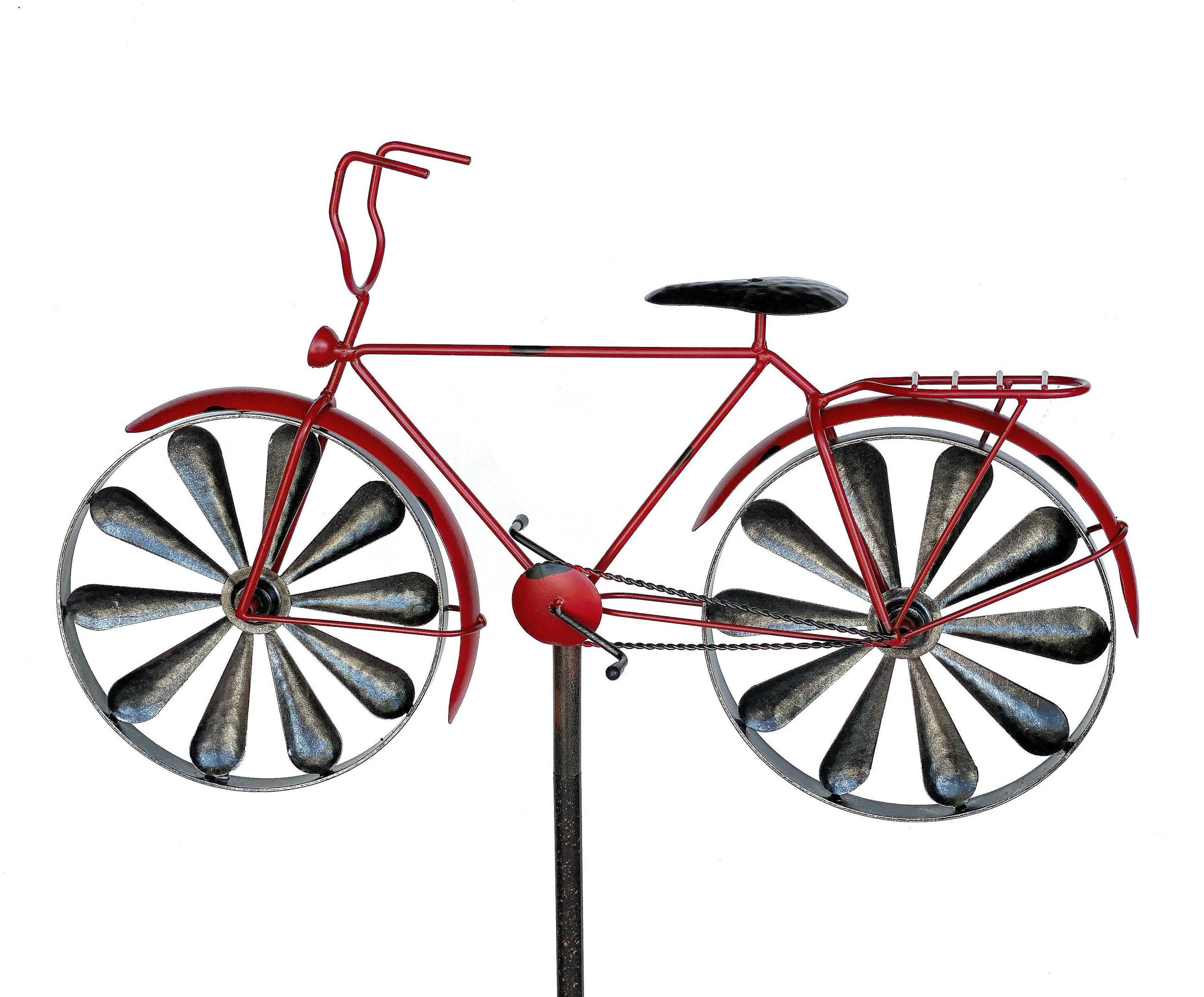 GARTENSTECKER Metall Rot Fahrrad 160 cm - Rot, Metall (50/160/11.5cm) - DanDiBo