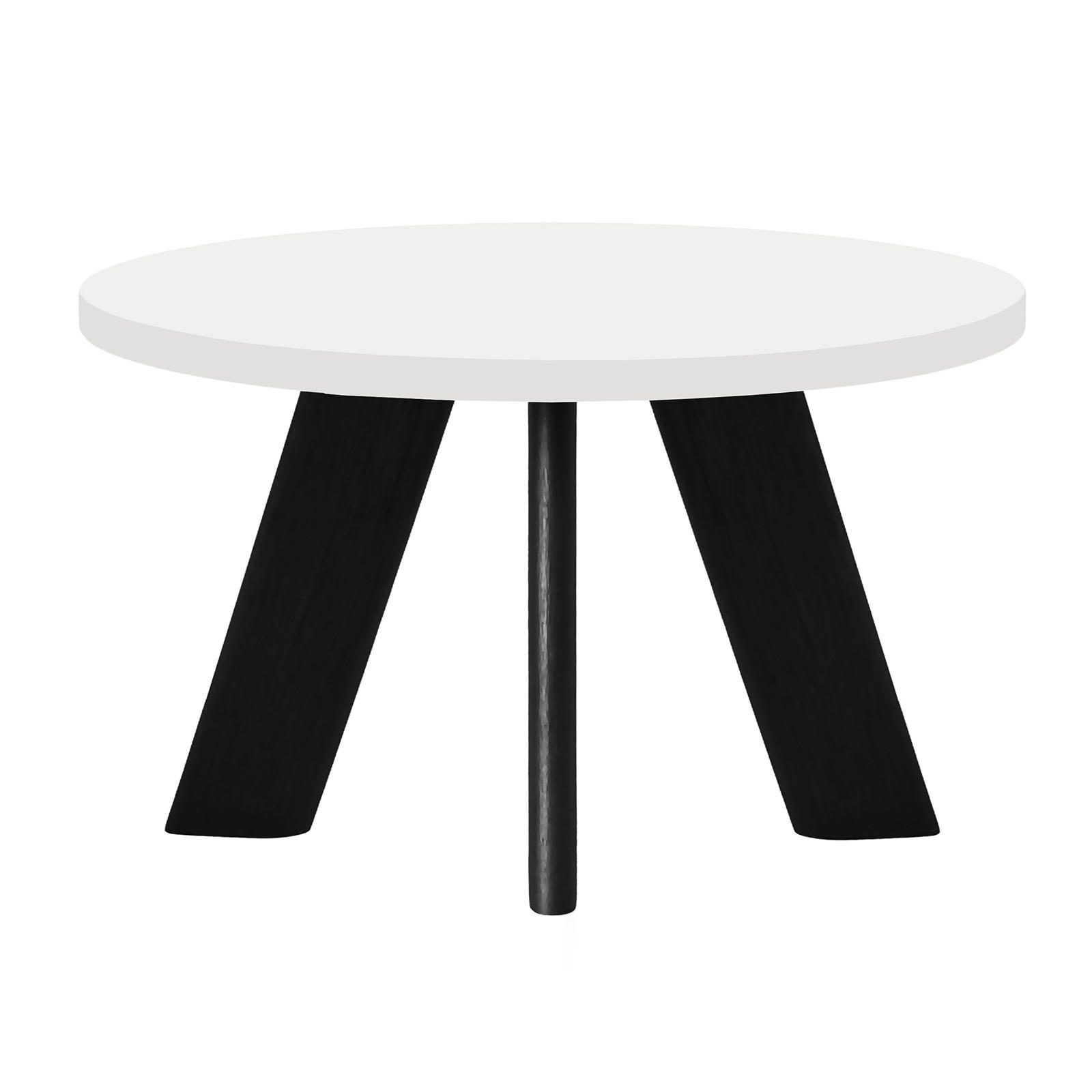 COUCHTISCH LEX Durchmesser 75 cm, Minimalistisch und zeitlos, Eiche Weiß/Schwarz - Schwarz/Weiß, Holz (60/60/41cm) - Dekori_Interiors