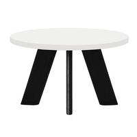 COUCHTISCH LEX Durchmesser 75 cm, Minimalistisch und zeitlos, Eiche Weiß/Schwarz - Schwarz/Weiß, Holz (60/60/41cm) - Dekori_Interiors