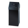 ABFALLSAMMLER Eckiger AlumInium Abfallbehälter Haiti Mit Push Deckel 55 Liter 77 x 30 x 30 cm Schwarz - Schwarz, Metall (30/77/30cm) - PROREGAL