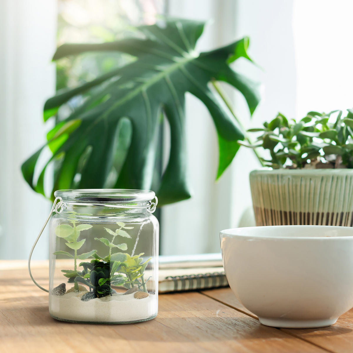 12xWINDLICHT - Transparent, Glas/Metall (8/9.5/8cm) - Relaxdays